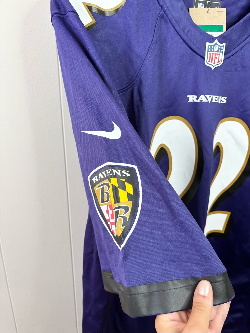 Baltimore Ravens Derrick Henry Nike Purple Game Jersey size XL new men’s loose - Picture 8 of 13